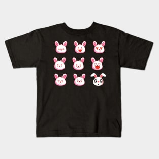 funny rabbit emoji Kids T-Shirt